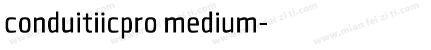 conduitiicpro medium字体转换